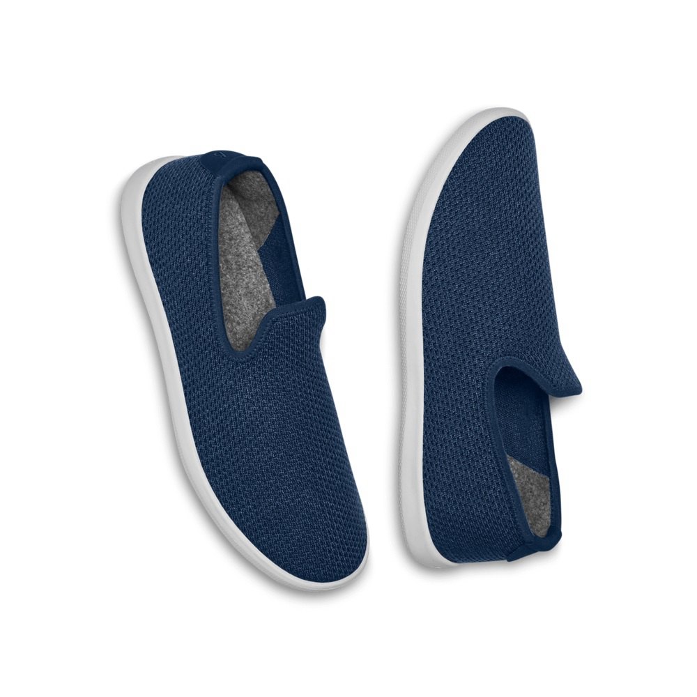 Allbirds Men\'s Tree Loungers - Slip-Ons Navy - VZS492073